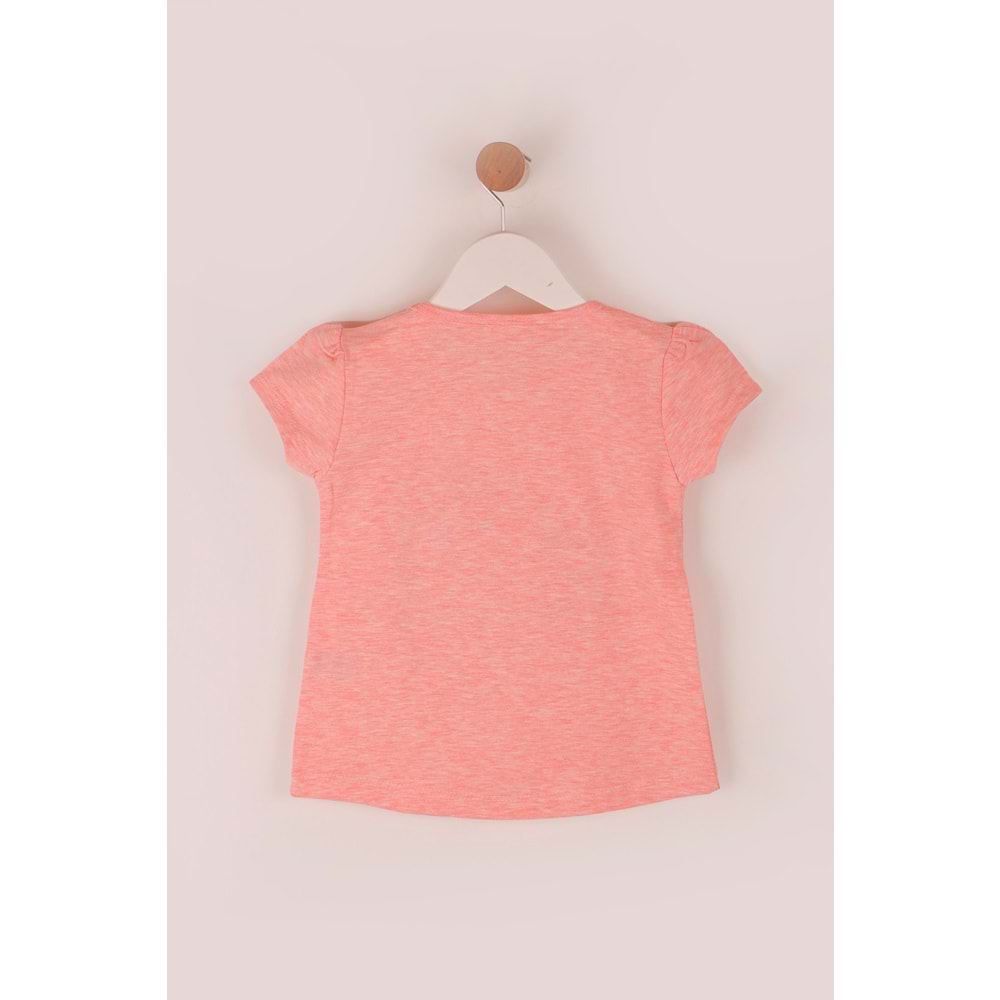 Kız Çocuk Tişört Kızılderili At Baskılı - Yavruağzı (92/116)