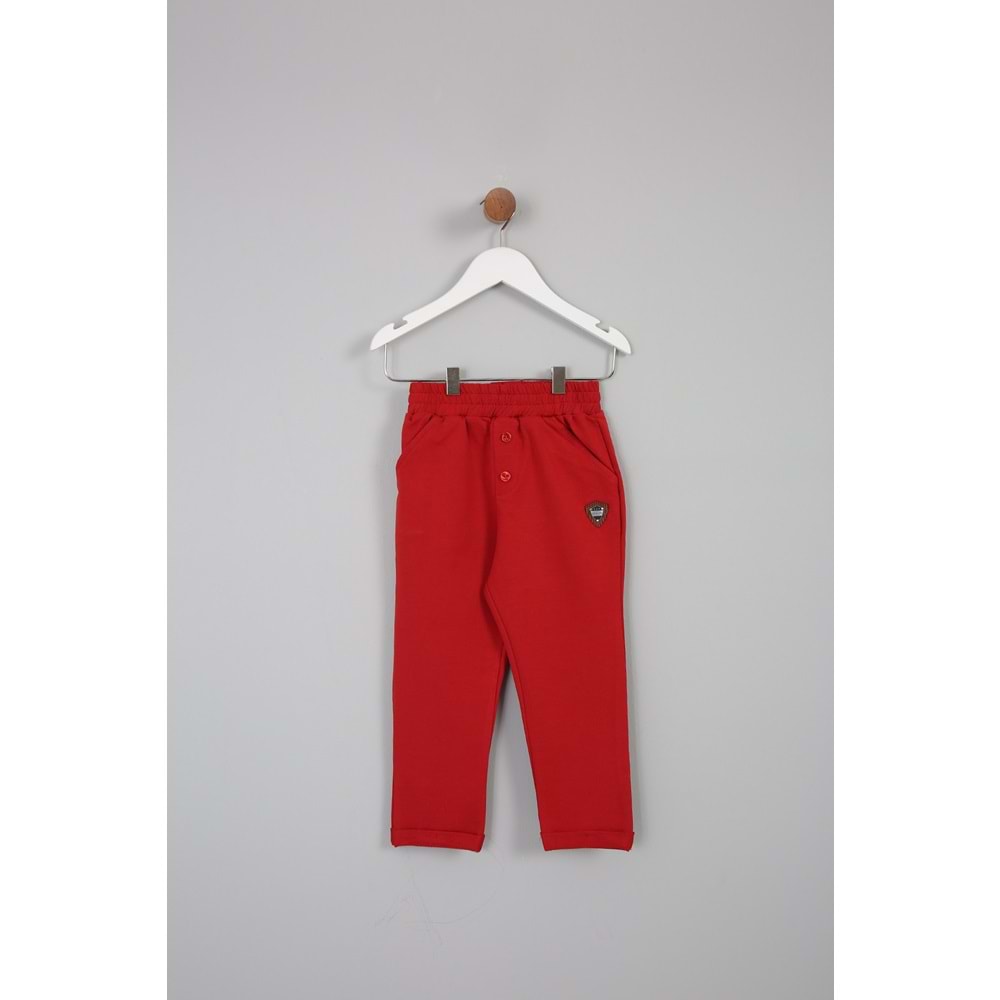 Erkek Çocuk Eşofman Altı Armalı - Bordo (98/122)