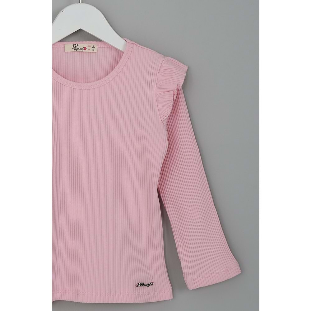 Kız Çocuk Tişört Barmy Aksesuar - Bebe Pembesi (98/122)