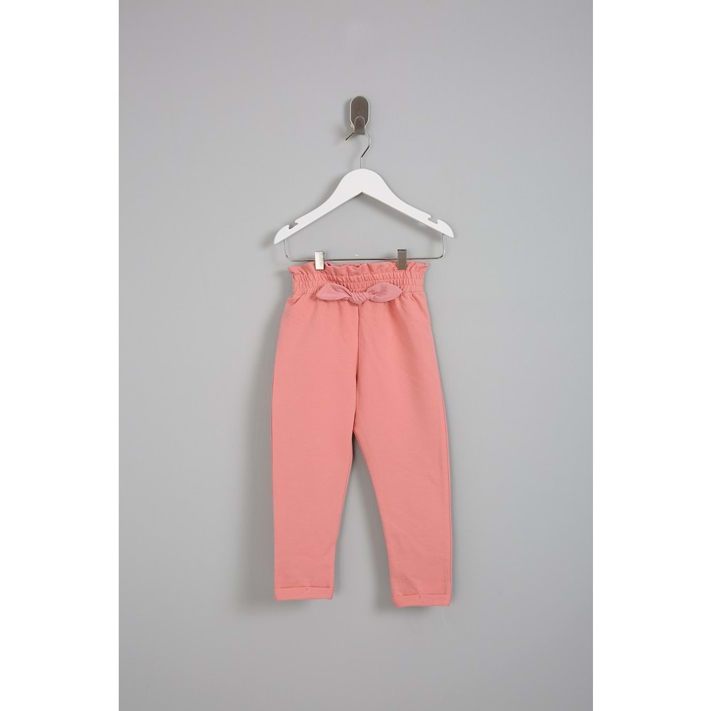 Kız Çocuk Eşofman Altı Kurdeleli - Gül Kurusu (98/122)