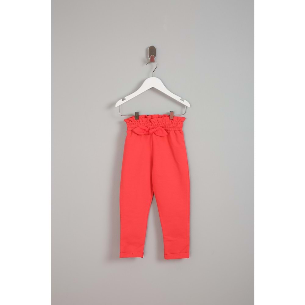 Kız Çocuk Eşofman Altı Kurdeleli - Şeker Nar (98/122)