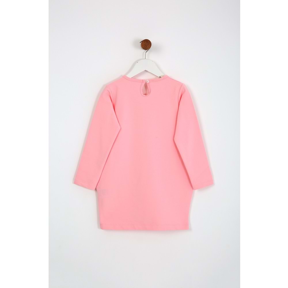 Kız Çocuk Elbise Make Fun Baskılı - Yavruağzı (98/122)