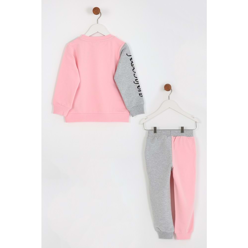 Kız Çocuk Sweat Takım Unicorn Baskılı - Yavruağzı (98/122)