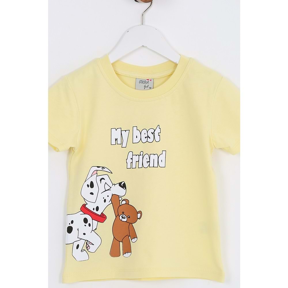 Erkek Çocuk Tişört Yavru Dalmaçya Baskılı - Açık Sarı (92/116)