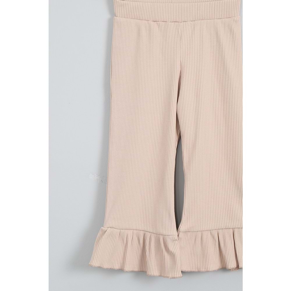 Kız Çocuk Sweet Takım Beli Büzgülü - Sütlü Kahve (98/122)