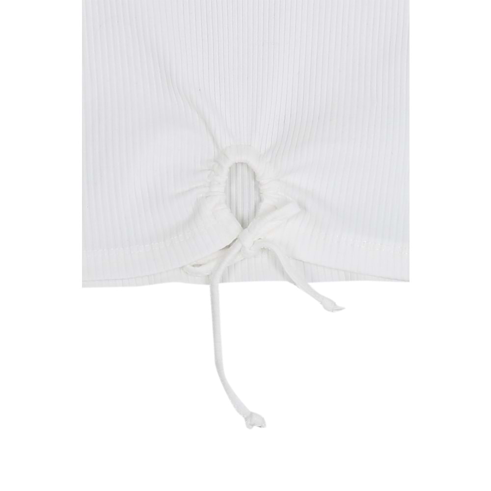 Kız Çocuk Sweat Beli Kurdeleli - Krem (128/152)