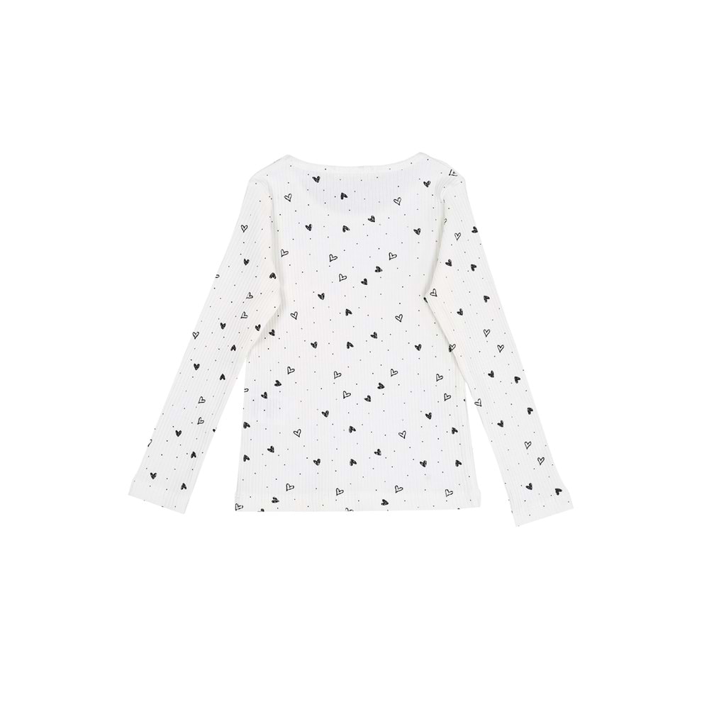 Kız Çocuk Sweat Taç Aksesuarlı - Krem (98/122)