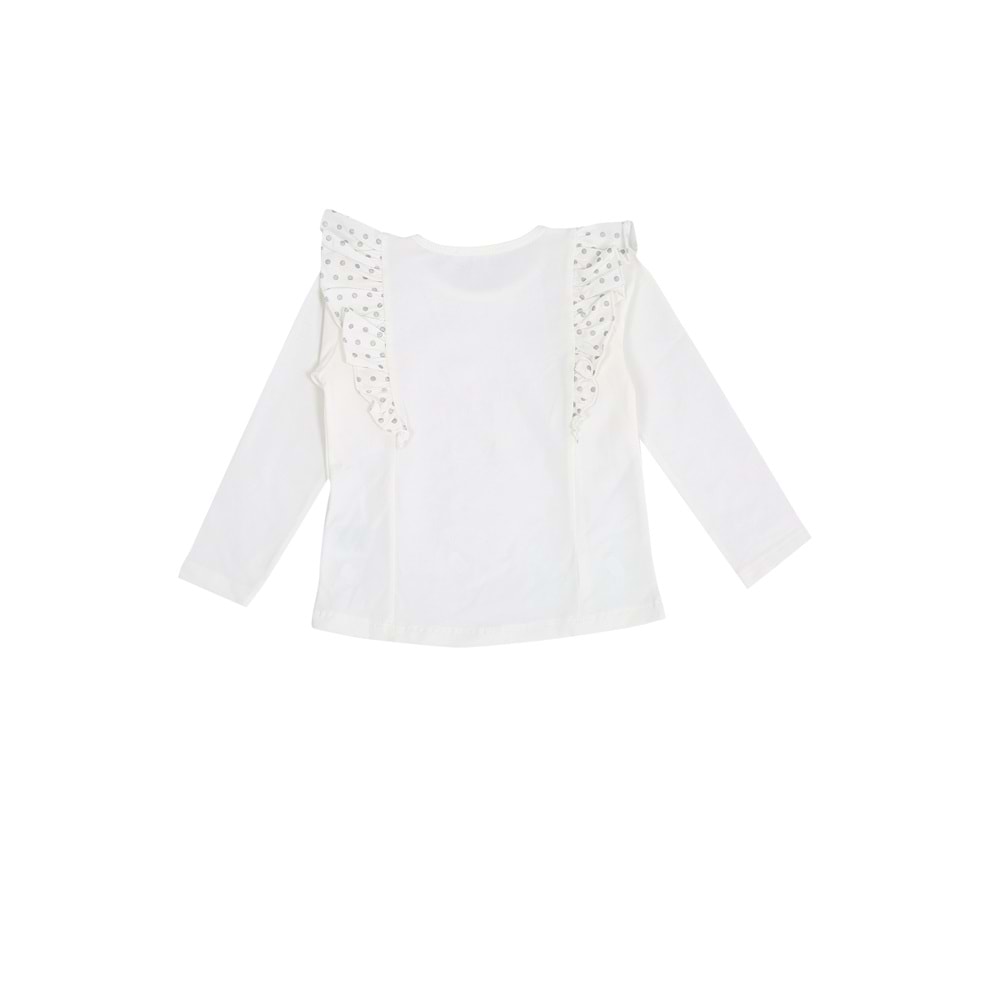 Kız Çocuk Sweat Fırfırlı - Krem (98/122)