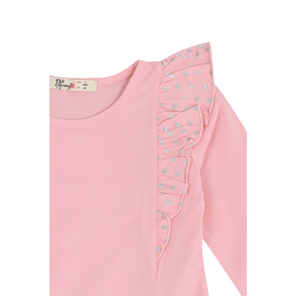 Kız Çocuk Sweat Fırfırlı - Yavruağzı (98/122)