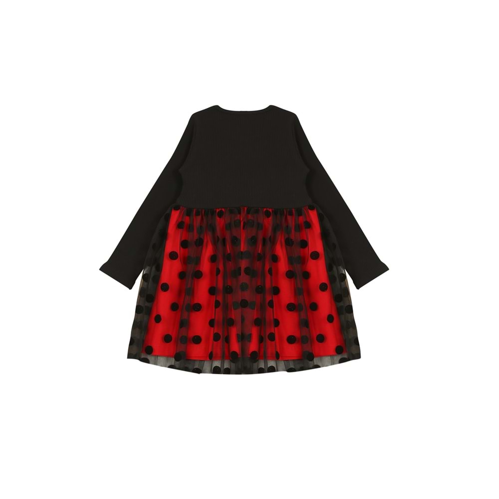 Kız Çocuk Elbise Mickey Armalı - Siyah (104/128)