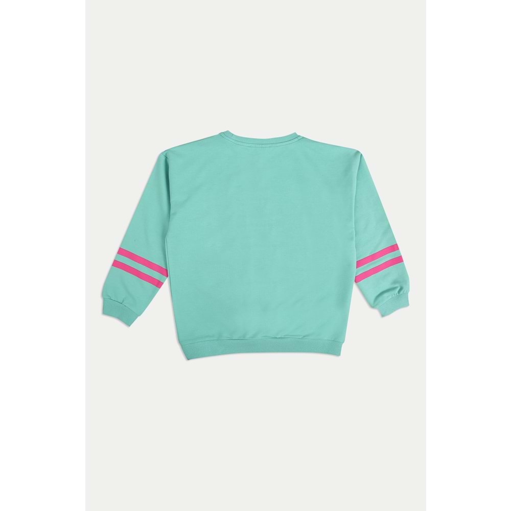 Kız Çocuk Tişört Barbie Armalı - Su Yeşili (128/152)