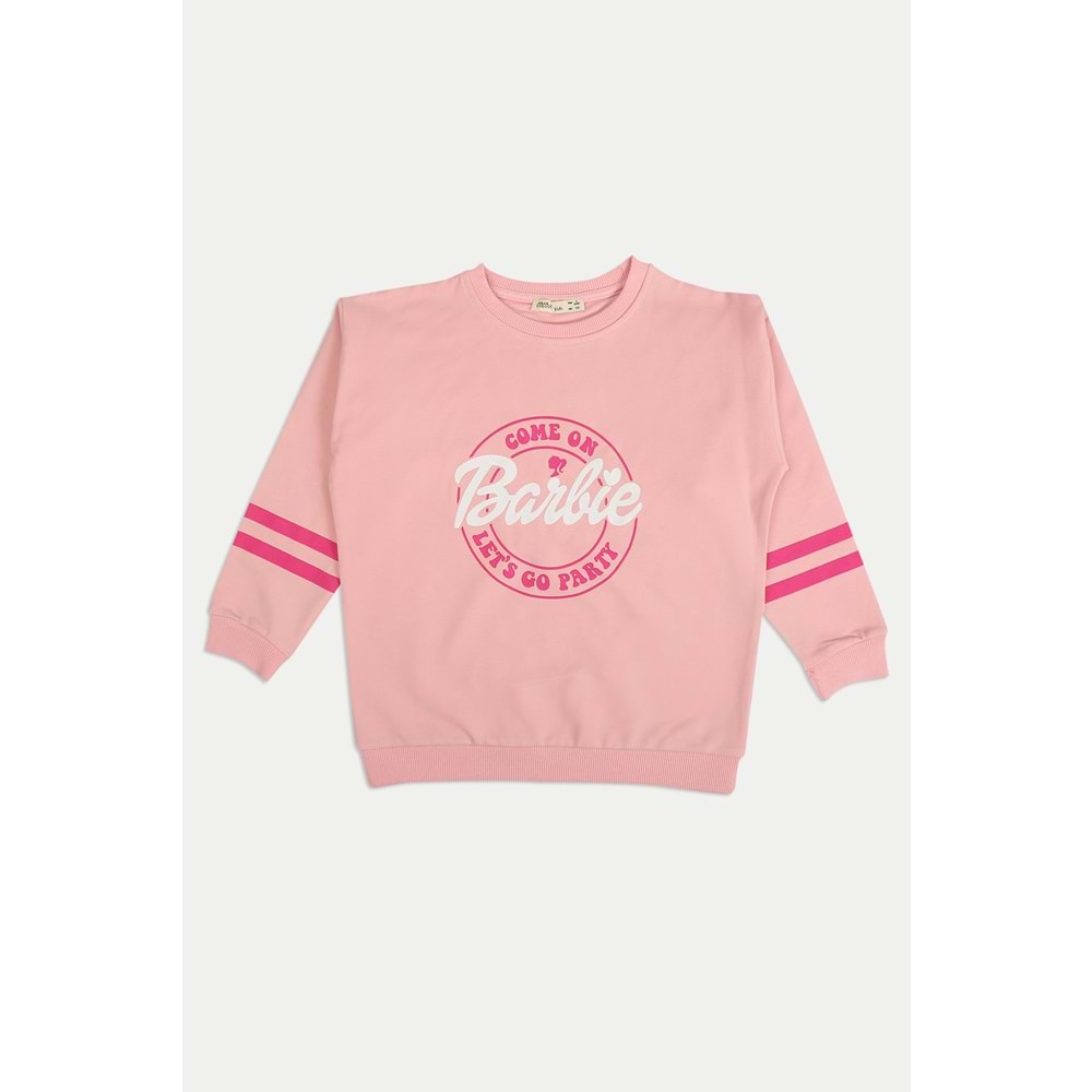 Kız Çocuk Tişört Barbie Armalı - Yavruağzı (128/152)