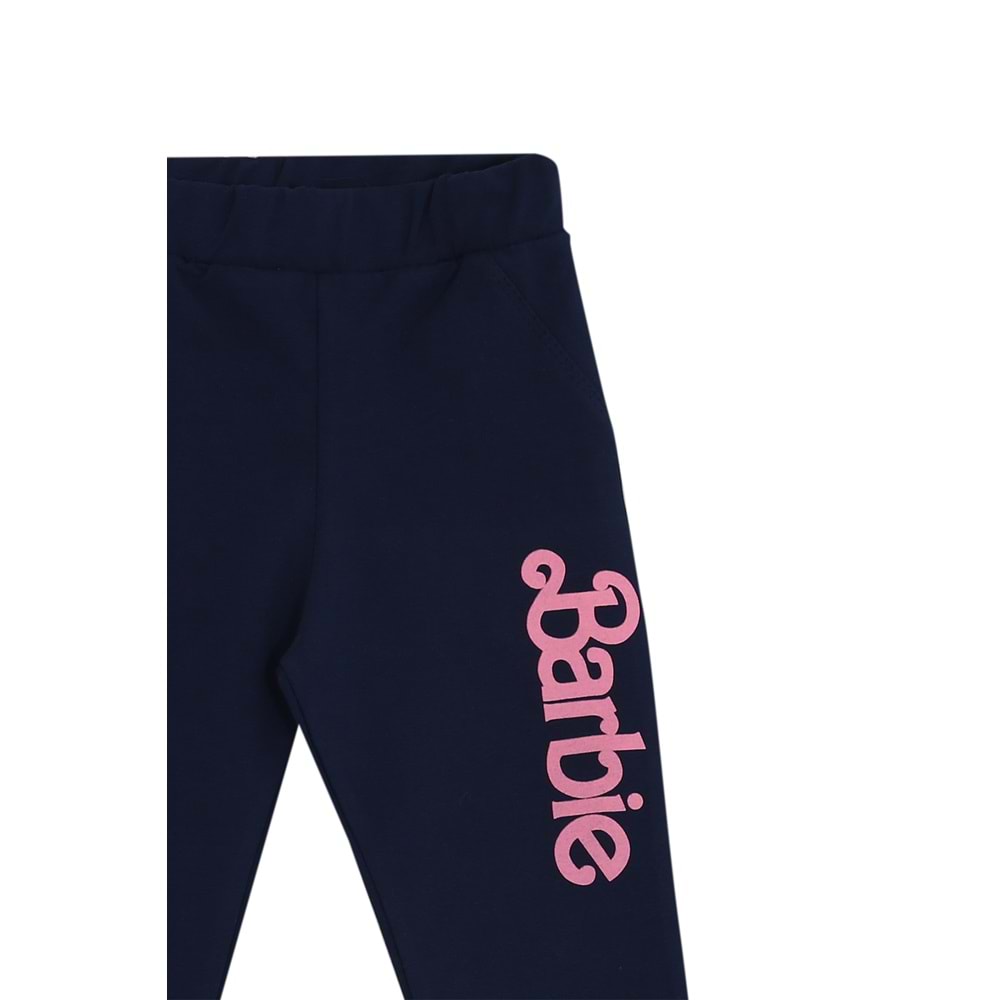 Kız Çocuk Sweat Takım Barbie Yazılı - Şeker Pembe (98/122)