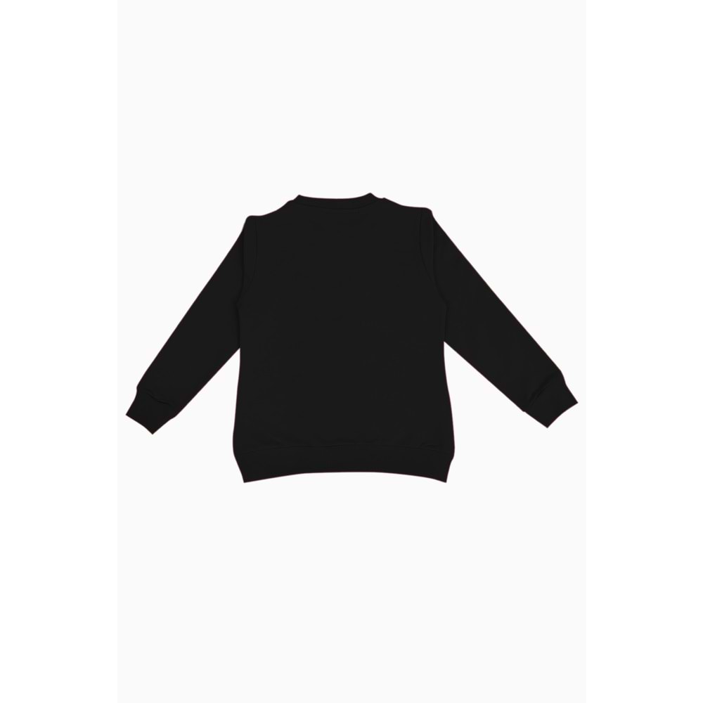 Kız Çocuk Tişört Barbie Nakışlı - Siyah (128/152)