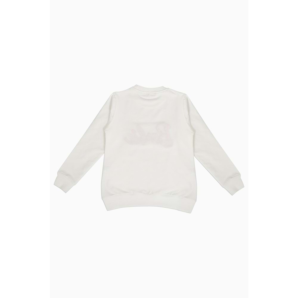 Kız Çocuk Tişört Barbie Nakışlı - Krem (128/152)