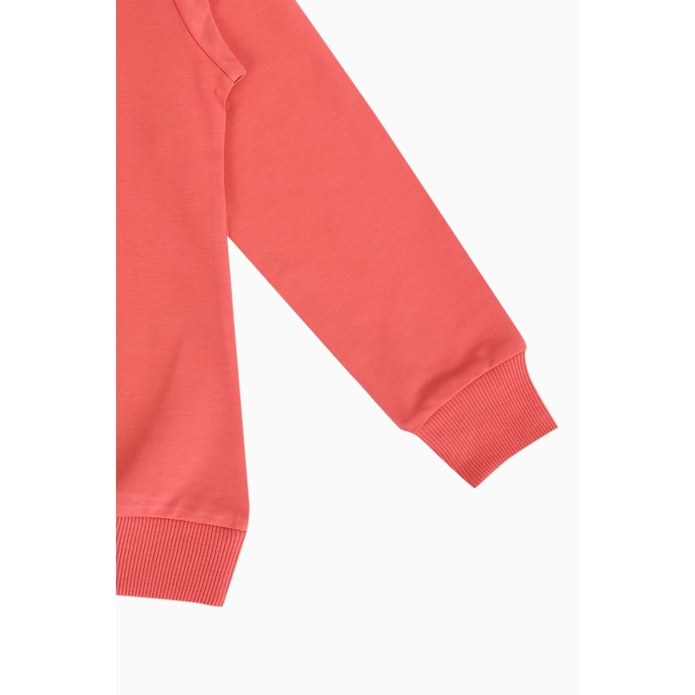 Kız Çocuk Tişört Barbie Nakışlı - Kiremit (128/152)