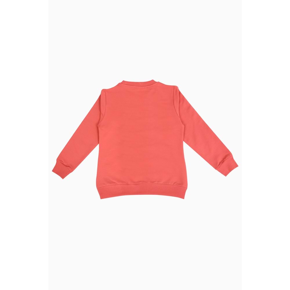 Kız Çocuk Tişört Barbie Nakışlı - Kiremit (128/152)