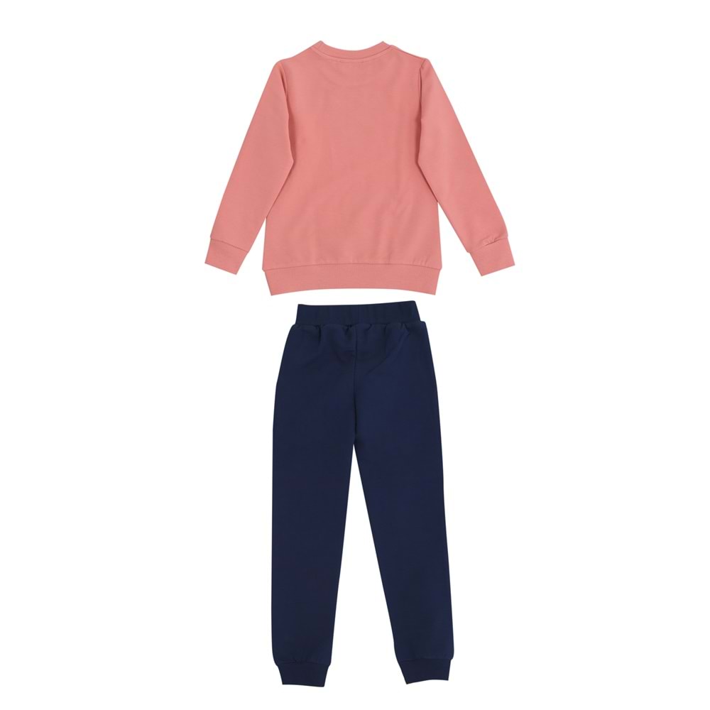 Kız Çocuk Sweat Takım Barbie Baskılı - Gül Kurusu - 110/134