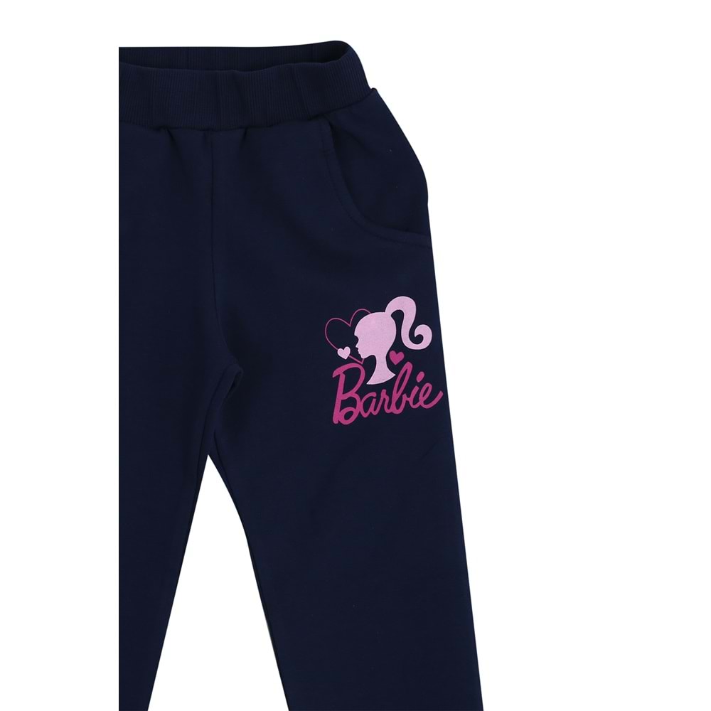 Kız Çocuk Sweat Takım Barbie Baskılı - Bebe Pembe (110/134)