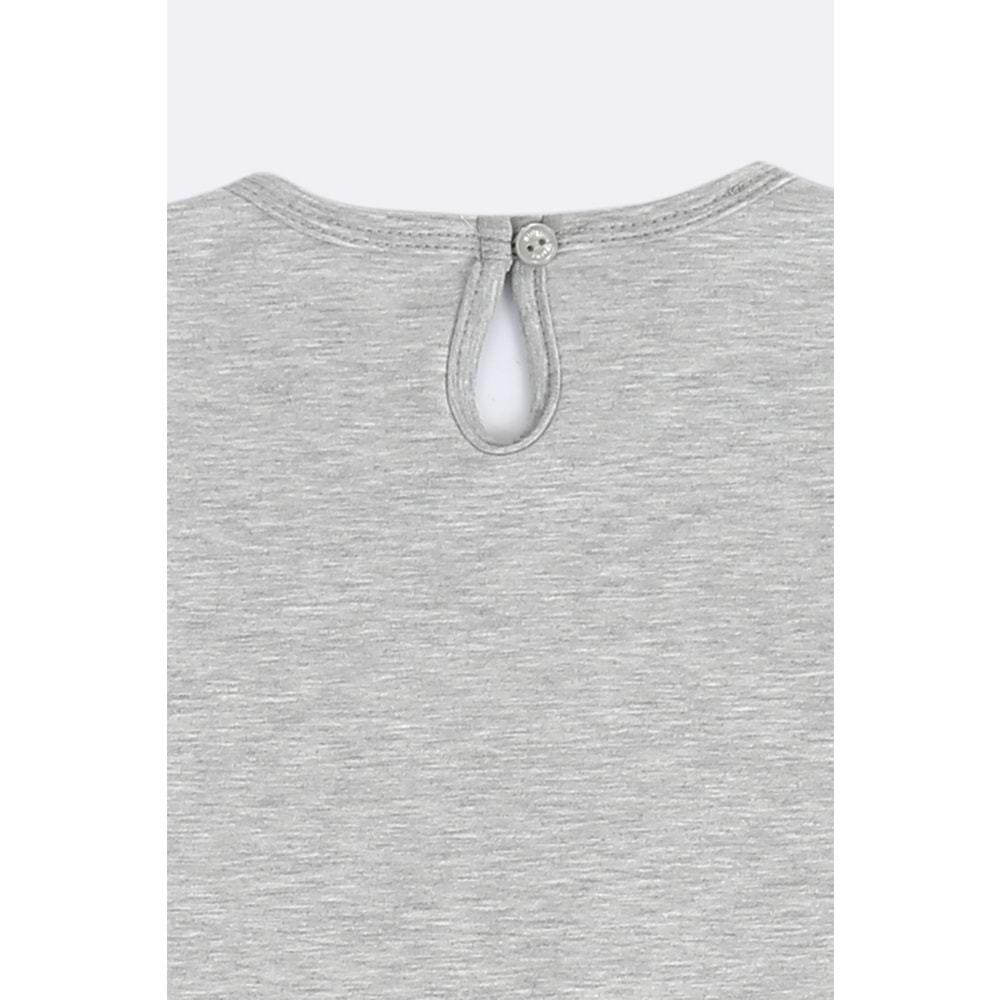 Kız Çocuk Elbise Barbie Baskılı - Gri (116/140)