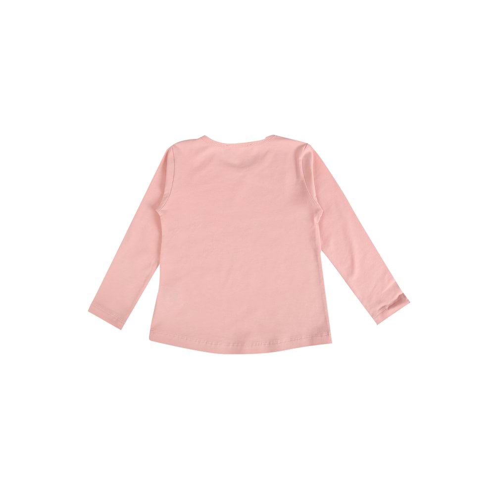 Kız Çocuk Tişört Köpekler Baskılı - Bebe Pembe (92/116)