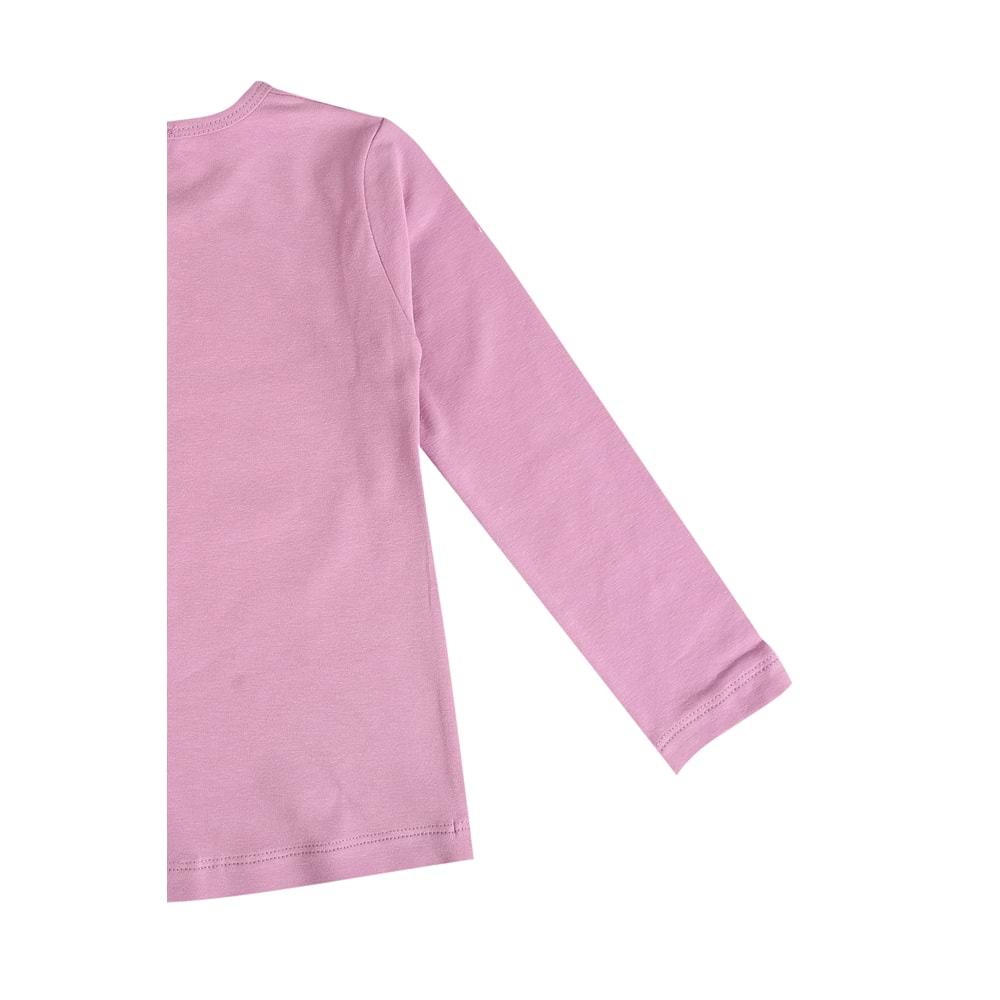 Kız Çocuk Tişört Köpekler Baskılı - Lila (92/116)