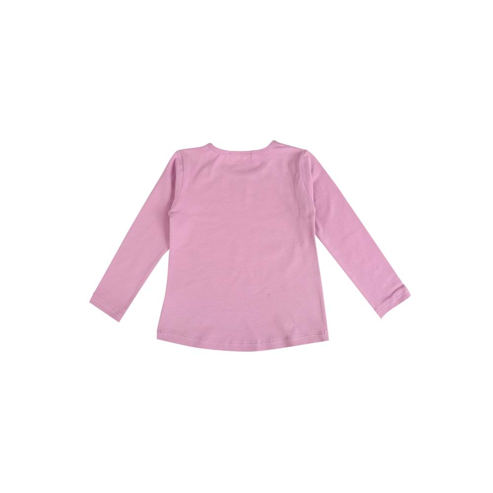 Kız Çocuk Tişört Köpekler Baskılı - Lila (92/116)