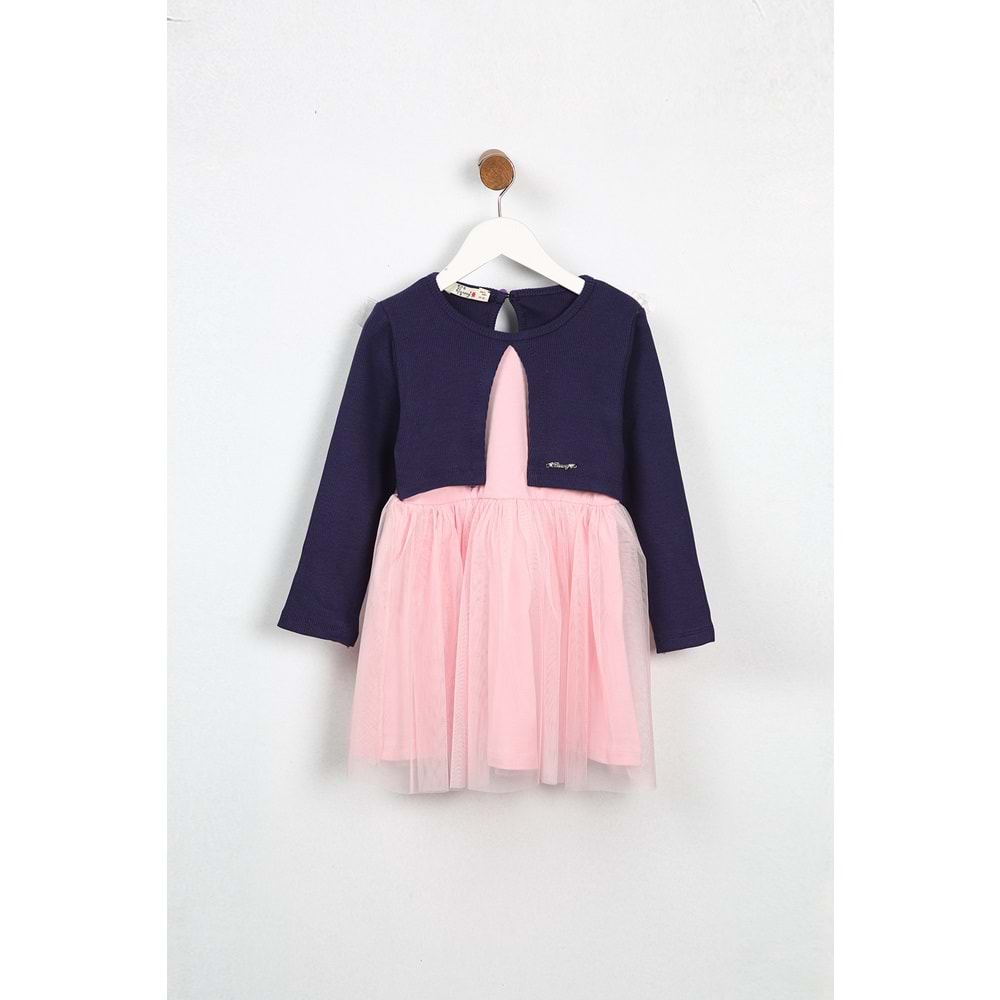 Kız Çocuk Elbise Tüllü - Mor (98/122)