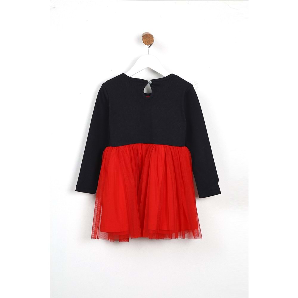 Kız Çocuk Elbise Tüllü - Lacivert (98/122)