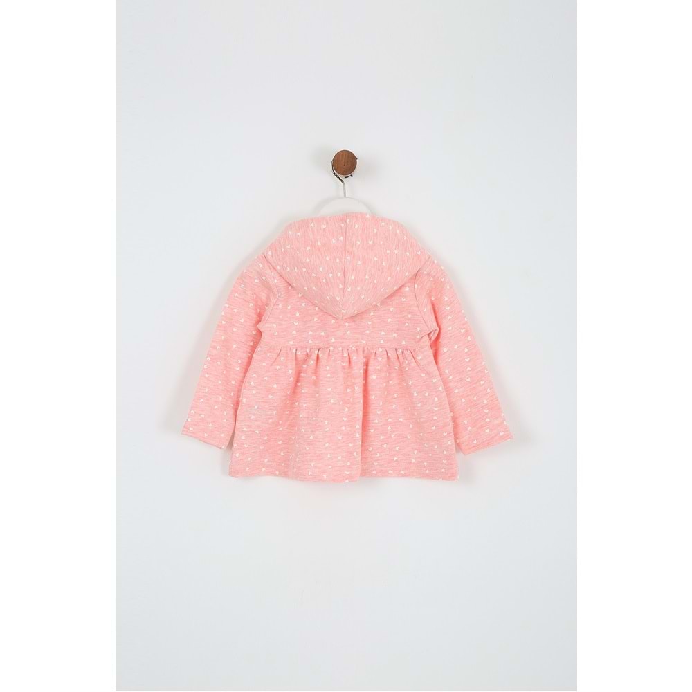 Kız Çocuk Hırka Çift Kurdeleli - Pembe (74/98)