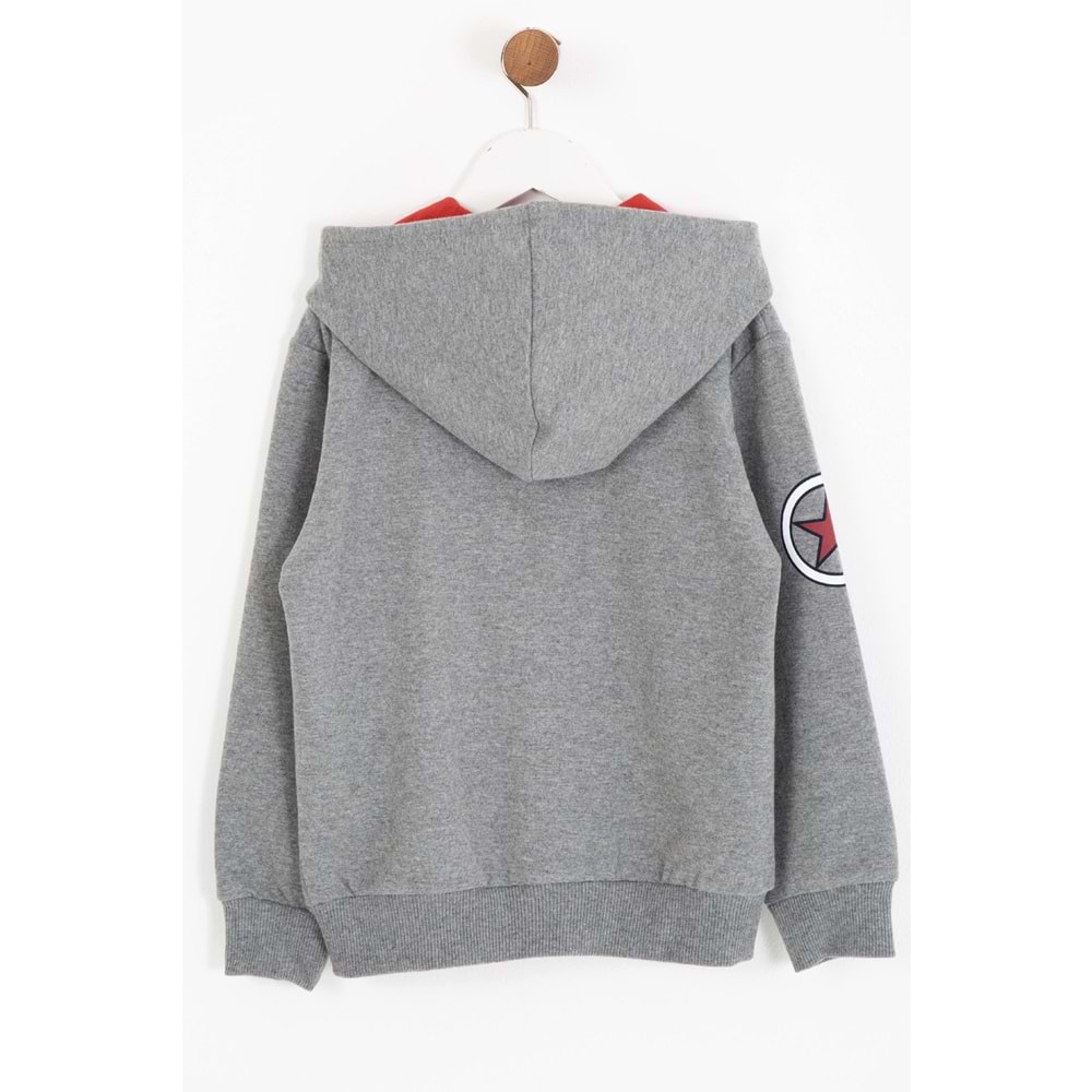 Erkek Çocuk Hırka Yıldız Baskılı - Antrasit (110/134)