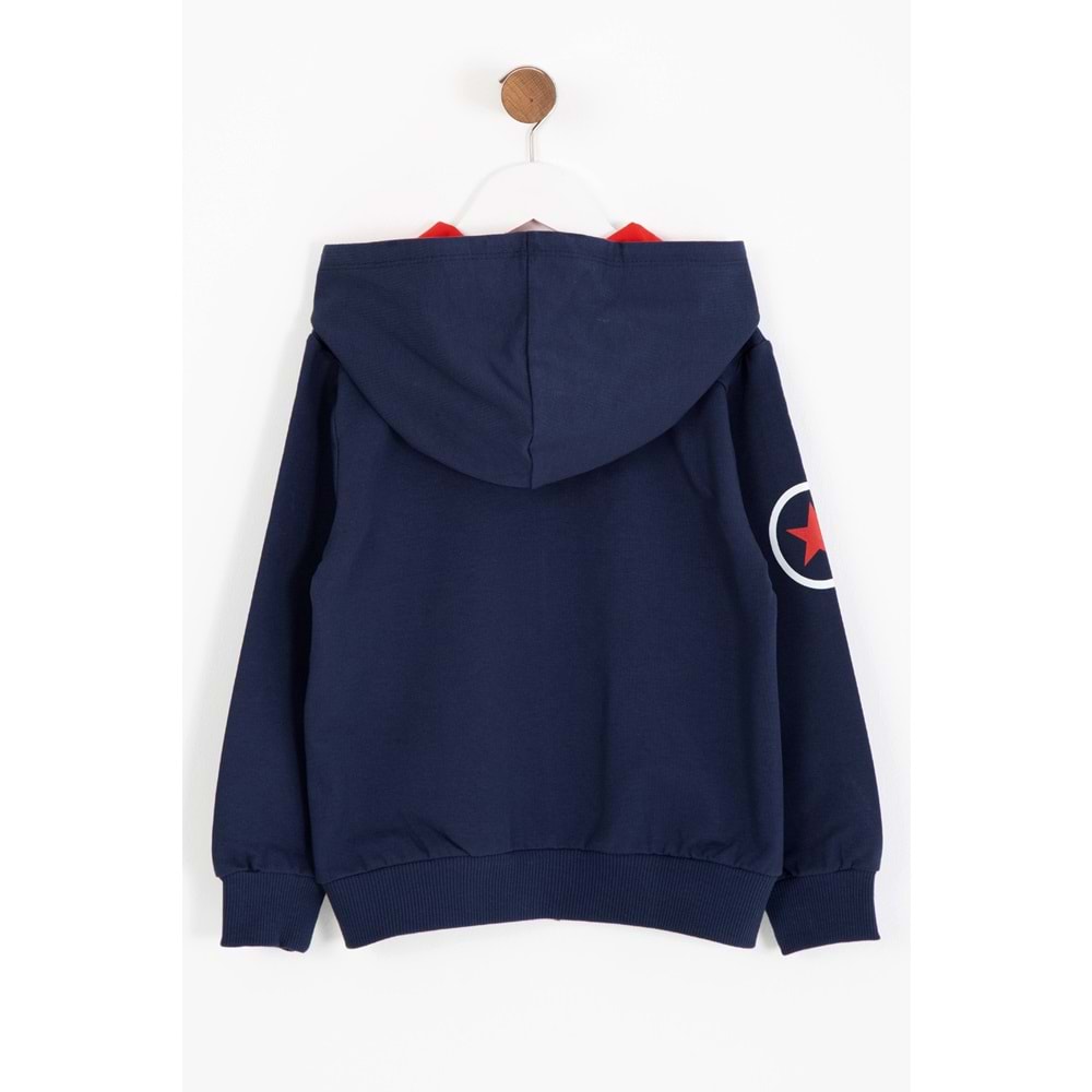 Erkek Çocuk Hırka Yıldız Baskılı - Lacivert (110/134)