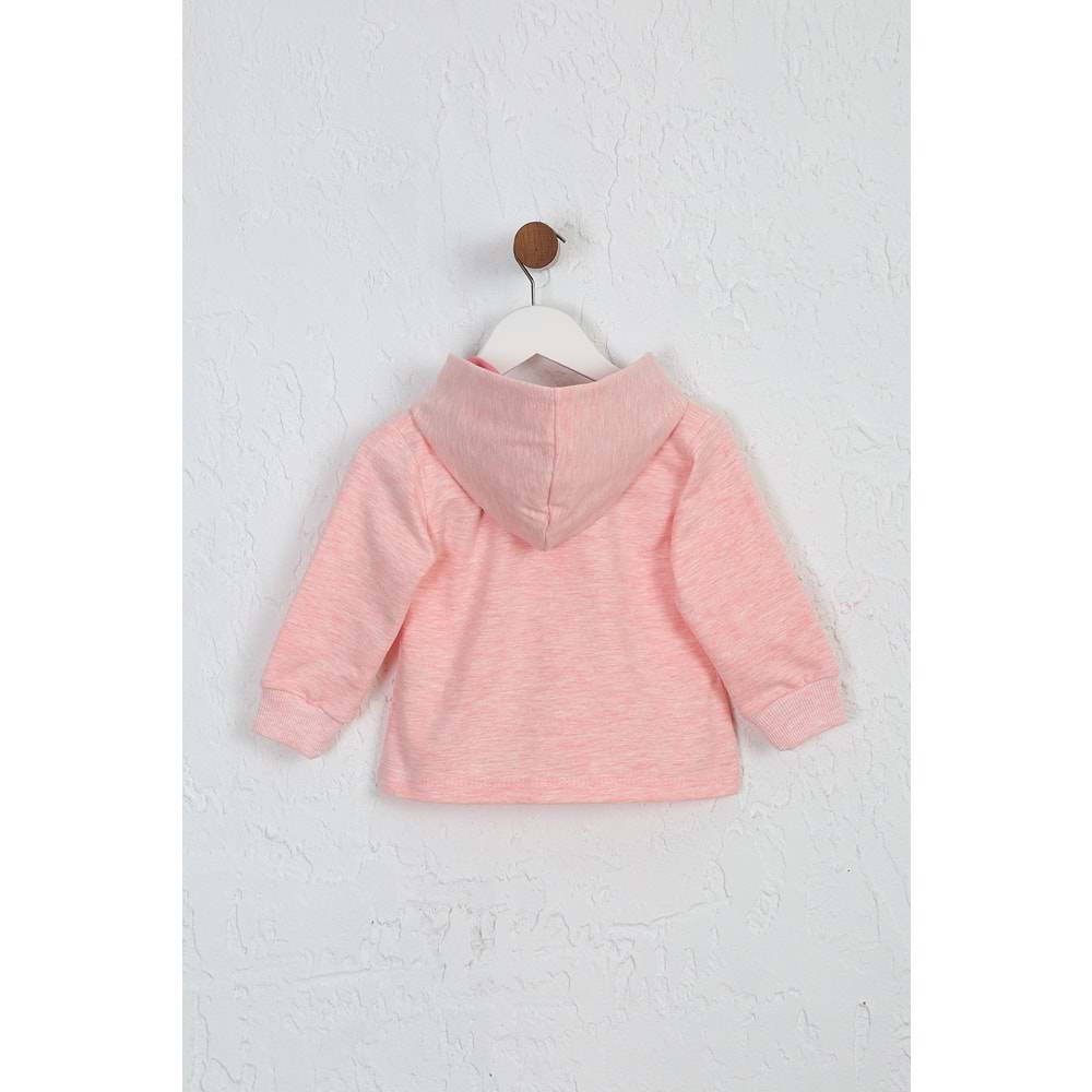 Kız Çocuk Hırka Hazır Papatyalı - Pembe Melanj (74/98)