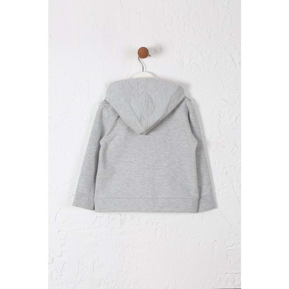 Kız Çocuk Hırka Fırfırlı - Gri (98/122)