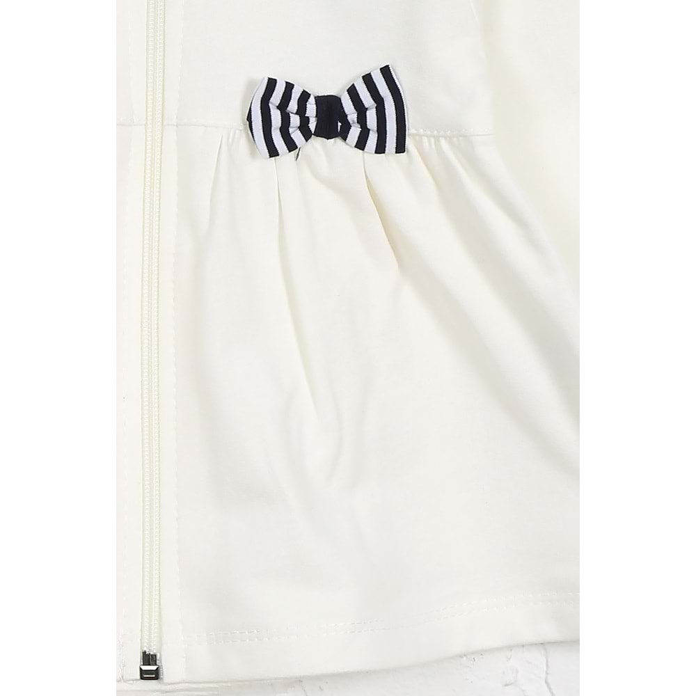 Kız Çocuk Hırka 2 Kurdeleli - Krem (74/98)