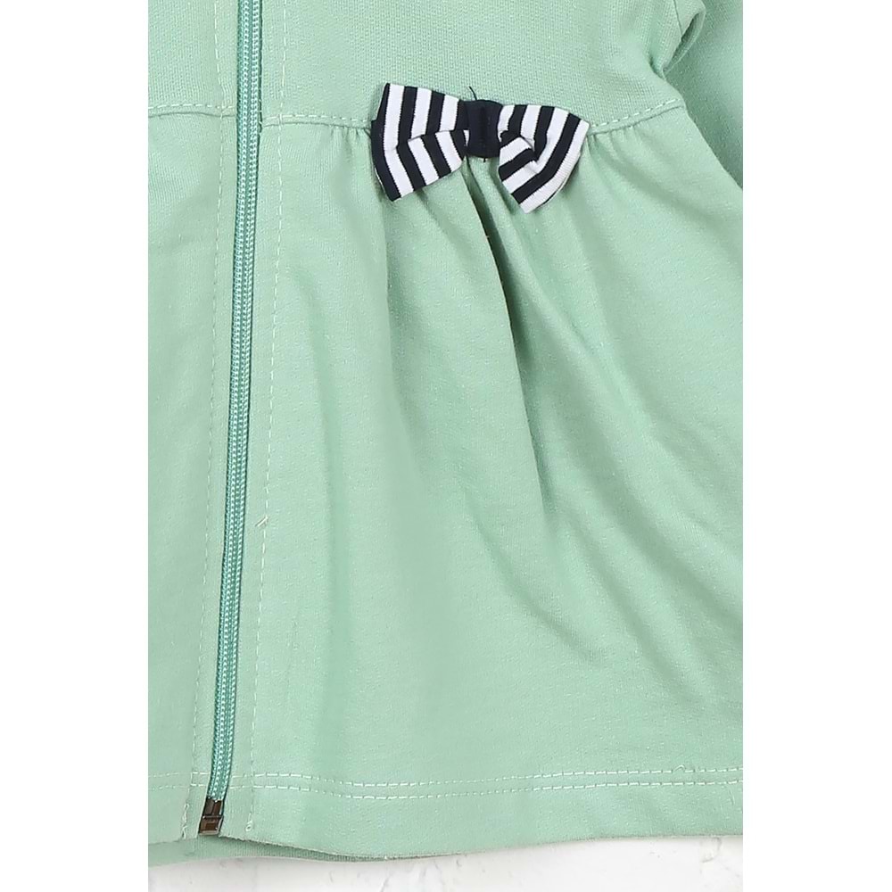 Kız Çocuk Hırka 2 Kurdeleli - Su Yeşili (74/98)