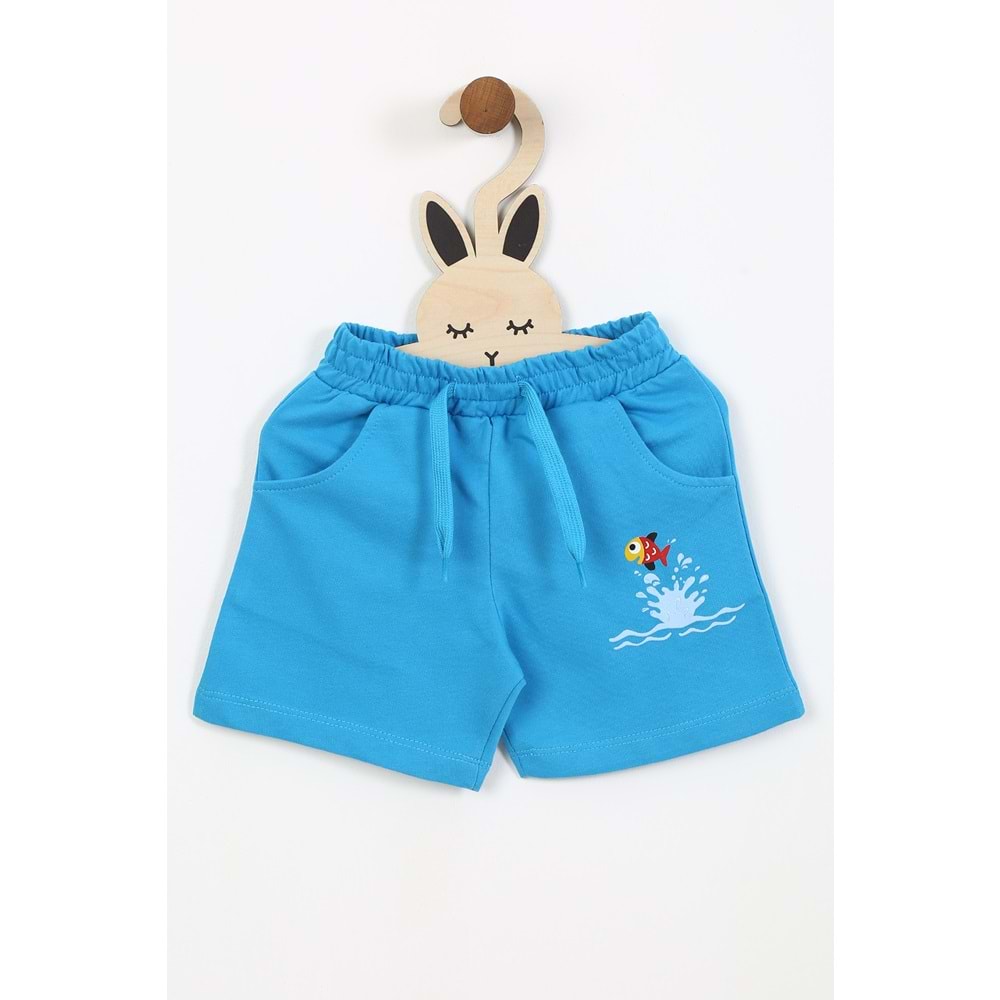 Erkek Çocuk Takım Kaplumbağa Baskılı - Krem (92/116)