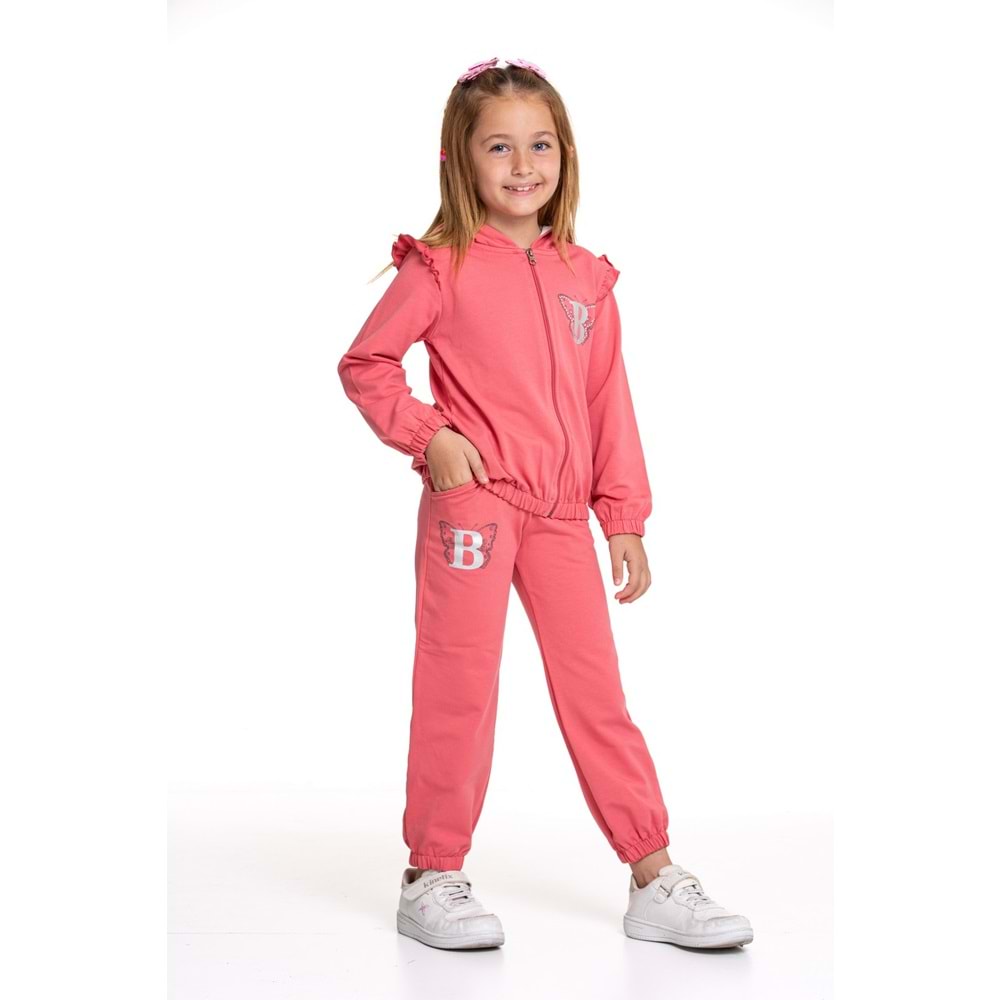 Kız Çocuk Takım B Baskılı - Kiremit (98/122)