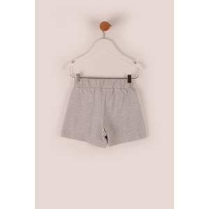 Kız Çocuk Şort Kurdeleli - Gri (98/122)
