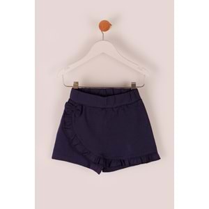 Kız Çocuk Şort Etek Kurdeleli - Koyu Mor (98/122)