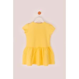 Kız Çocuk Elbise Magic Unicorn Baskılı - Sarı (98/122)