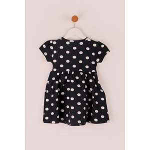 Kız Çocuk Elbise Domuz Baskılı - Lacivert (98/122)