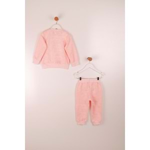 Kız Çocuk Sweat Takım Yavru Unicorn Nakışlı - Pembe (86/110)