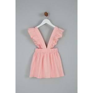 Kız Çocuk Askılı Etek Kurdeleli - Yavruağzı (98/122)