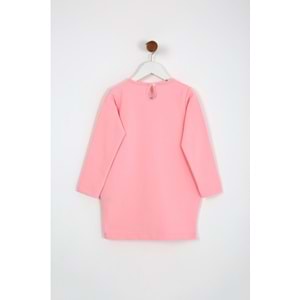 Kız Çocuk Elbise Make Fun Baskılı - Yavruağzı (98/122)