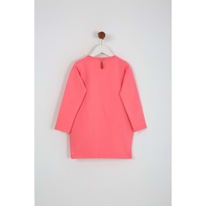 Kız Çocuk Elbise Make Fun Baskılı - Şeker Pembe (98/122)