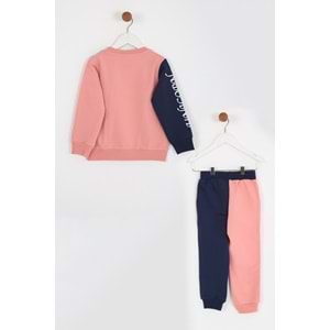 Kız Çocuk Sweat Takım Unicorn Baskılı - Gül Kurusu (98/122)