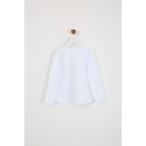 Kız Çocuk Tişört Love Baskılı - Beyaz (116/140)