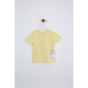Erkek Çocuk Tişört Yavru Dalmaçya Baskılı - Açık Sarı (92/116)