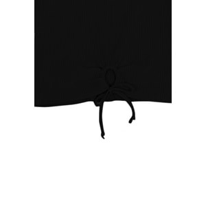 Kız Çocuk Sweat Beli Kurdeleli - Siyah (128/152)